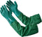 PACIFIC PPE 26" Rubber Gloves Chemical Resistant PVC Reusable Heavy Duty Waterproof Gloves with Cotton Liner Anti-skid,