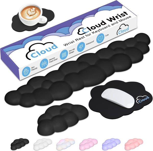 Cloud Wrist Rest Keyboard Palm Rest with Non-Slip Base for Computer Gaming