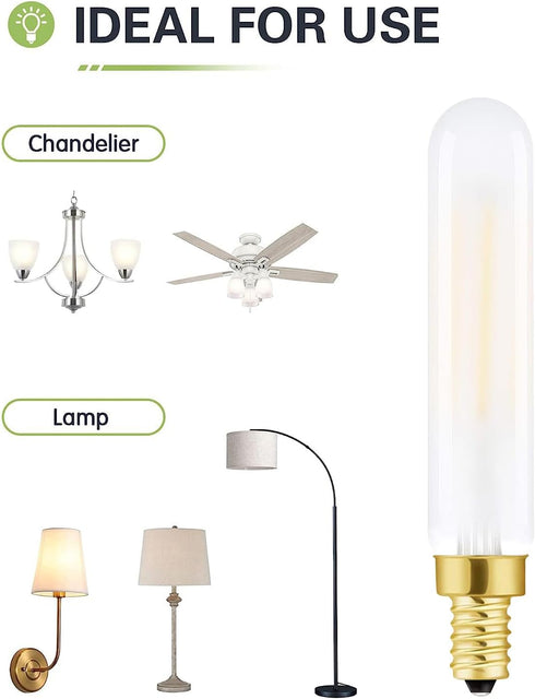 Leools E12 Bulb Dimmable 4W 2700K T6 B11 Bulb 40 AC120V 400LM e12 Bulb 6Pack Frosted LED Equal Warm White Candelabra