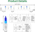 100 20FT Set, LAMPHOME Blue Clear Christmas String Lights, ct Incandescent Mini Fairy Lights UL Certified White Wire