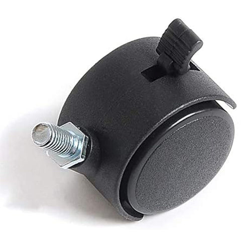 HOWDIA 1.5 Inch M8×1.25 Threaded Stem Nylon Swivel Caster Wheels with Brake, 4-Pack for Carts & Furniture