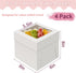 8x8x8 inch Cake Boxes, 4 Pack Cake Boxes with Window, White Cake Boxes, Disposable Bakery Boxes for Cake Cookies Pies Cupcakes Pastry