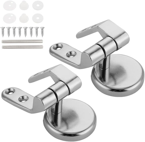 Fizocosisto Stainless Steel Toilet Seat Hinge Replacement Parts Mountings Adjustable Toilet Seat Bolts Nuts with Screws