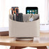 PUSU Leather 360° Rotatable Remote Control Holder, Nightstand Caddy, Office Supplies Desktop Organizer for Pen, Mail,