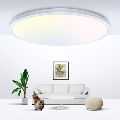 zemty LED Ceiling Light Flush Mount Super Slim 9 Inch 24W 2400lm