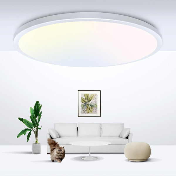 zemty LED Ceiling Light Flush Mount Super Slim 9 Inch 24W 2400lm