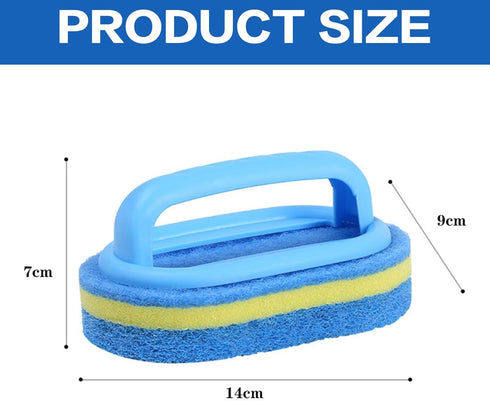 Aiokuo All Purpose Cleaning Brush for Bathroom, Kitchen, Bathtub, and Shower Heavy Duty Scrubbing Brush with Ergonomic
