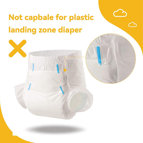 kikoie Set, 1M 2 Hood and Loop Diaper Tape Super Soft Hooks Tape with Adhesive, Strap, DIY kit for Baby and Dog Diaper