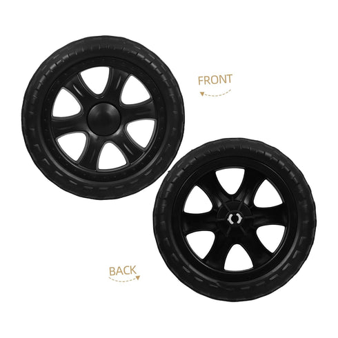2pcs Holibanna Black Rubber Caster Wheels for Foldable Utility Cart Heavy Duty Replacement Rolling Cart Accessories