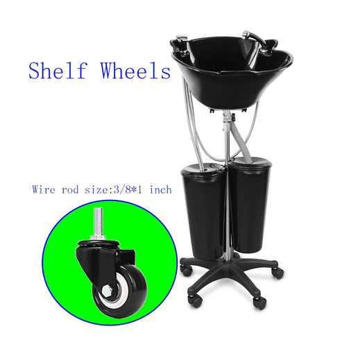 1.5in M8x25 8) Heavy Duty Swivel Caster with Threaded Bar, Nut Spacer, for Shopping Carts, Workbenches and Furniture