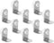 POPETPOP 10-Pack Stainless Steel Corner Bracket Set for Secure Glass Shelf Support