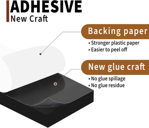 Yotache Foam Weather Stripping Adhesive, 2" x 3/8", Neoprene Window Foam Tape, 6.5 Feet Long