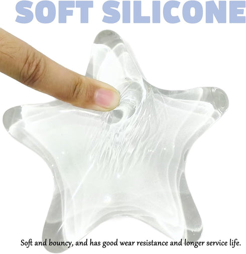 Elbow Gel Wrist Rest for Keyboard and Mouse Transparent White Sea Star Pad Cushion Ergonomic Cute Clear Cool Mouse
