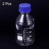 PATIKIL 500mL Reagent Media Bottle, 2Pcs Round Graduated Glass Storage Bottle with Blue Cap