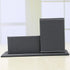 KINGFOM PU Leather Desk Organizer and Accessories, Black Pencil Holder with Business Cards Stand, School Office