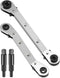 HVAC Service Wrench Set, Refrigeration Wrench Tool with 2 Hex Bit Adapter Kit UIInosoo for Air Conditioner