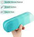 Pencil Holder Case, Gradient Color Silicone Waterproof Pencil Pouch, Portable Aesthetic Zipper Pencil Bag for School