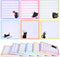 Sticky Notes 3x3 Cute Self-Stick Notes, 6 Pack Funny Black Cat Notepad for Cat Lovers, 480 Sheets Total