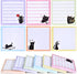 Sticky Notes 3x3 Cute Self-Stick Notes, 6 Pack Funny Black Cat Notepad for Cat Lovers, 480 Sheets Total