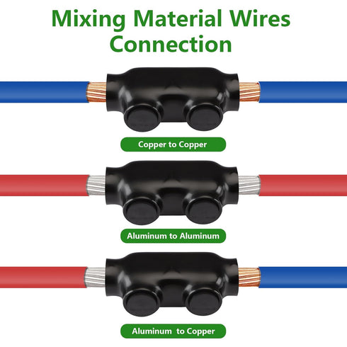 Insulated Inline Splice Connector - Allen Hex Electric Connector for Copper and Aluminum Wire (3/0 AWG)