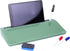 Birch Desktop Whiteboard with Storage & Multiple Markers, Glass Dry Erase Board, Notepad, Tabletop Desk Whiteboard