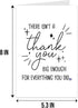 Qiliji Funny Thank You Card, Humor Appreciation Card for Women Men, There Isn't A Thank You Big Enough For Everything