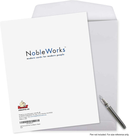 NobleWorks X-Large Boss Thank You Card with Envelope, 8.5 x 11 Inch
