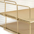 Set 2 BLU MONACO | Paper Tray Stackable Gold Mesh of | Stackable File Trays for Desk Organization | Tiered Desk