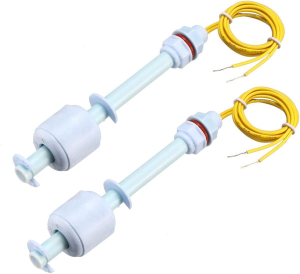 uxcell PP Float Switch for Water Pump Tank, Liquid Water Level Sensor M10, 115mm Length, Blue, 2pcs