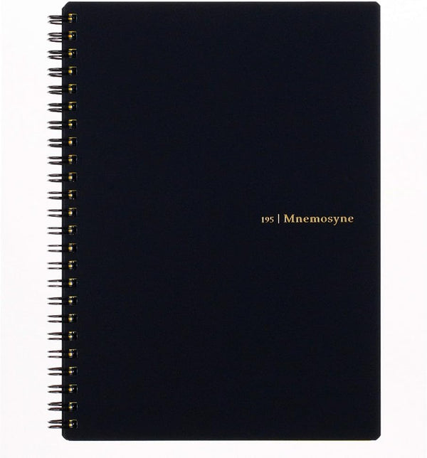Maruman MNEMOSYNE Notebook, 8.27 x 5.83 Inches (A5), 7mm Ruled, 80 Sheets (N195A), Black