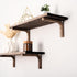 2-Piece Set 6 inch EvenWood of Wooden Shelf Brackets - L Shelf Holders - Floating Shelf Brackets - Wood Shelf Supports