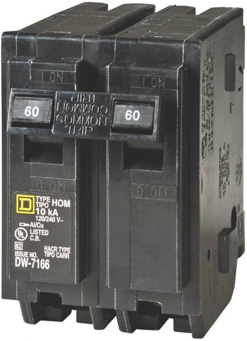 Square D Schneider Electric 60A 2 Pole HO Breaker HOM260C by Schneider Electric