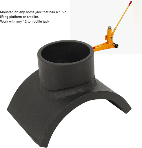 Bottle Jack Adapter Saddle, High Strength Hydraulic Lifting Axle Saddle for 3in Tube, 12 Ton Compatibility