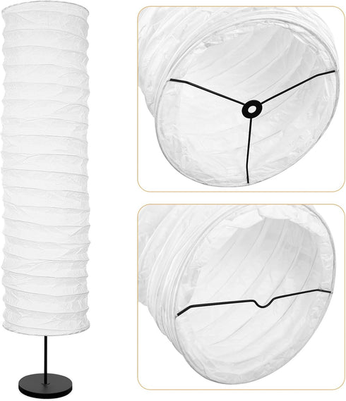 FAVOMOTO Paper Floor Lamp Shade Replacement, Nordic Style Lantern Lampshade Light Accessories Lamp Shield Cover