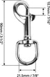 QWORK 3-1/2" Swivel Eye Bolt Snap Hook, 2Pcs, 316 Stainless Steel Trigger Snap Clips for Diving/Pet Leash/Key Chain