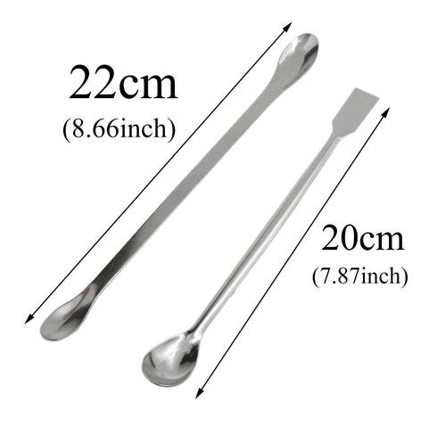 1Set Stainless Steel Micro Lab Spatula Sampling Scoop - Laboratory Supplies Pack of 5