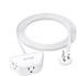 TROND Flat Extension Cord 6 Feet, Flat Plug Power Strip, 3 Prong Grounded 3 Outlets for Indoor Use
