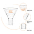 Borosilicate Glass Powder Funnel, Heavy Wall Short Stem Funnel for Precise Powder Transfers in Laboratory