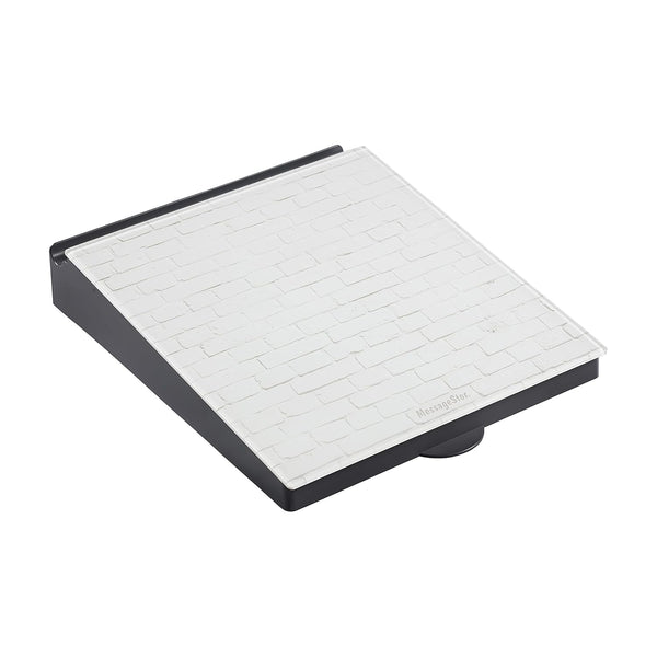 ECR4Kids MessageStor Dry-Erase Glass Board - Memo Station Desk Organizer, White Brick for Office Use