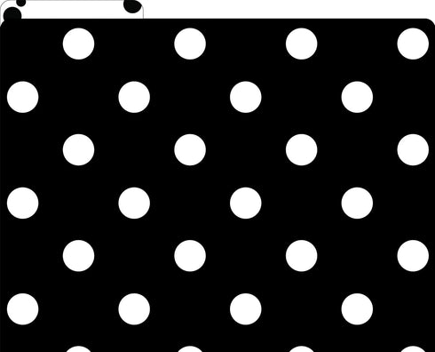 Set of 12 Barker Creek Black & White Dot File Folders, Letter Size, 14pt Stock, 1/3 Cut Tabs for Home, School, Office