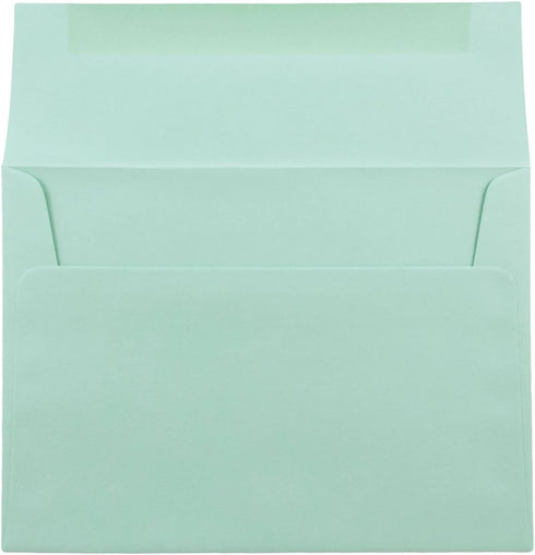 JAM PAPER A7 Premium Invitation Envelopes - 5 1/4 x 7 1/4 - Aqua Blue - 50/Pack by JAM Paper