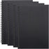 Yansanido Spiral Notebook, 4 Pcs A5 Black Craft Softcover 8mm Ruled 60 Sheets -120 Pages Journals for Study and Notes (A5-4 pcs Black/Lined)