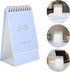 DOITOOL Small Academic Desk Calendar Standing Desktop Organizer with Manual Date Change Decorative Table Calendar