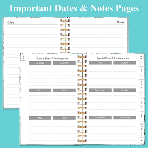 Simplified Password Book with Alphabetical Tabs, Small Pocket Size Password Keeper Journal for Computer Logins (Teal)
