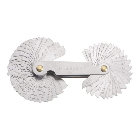 58 Pcs Metric & British Whitworth & US Screw Gauge Thread Pitch Measuring Tool for Industrial Measurement