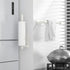 ASTOFLI Wall Mount Paper Towel Holder, Self Adhesive Under Cabinet, No Drilling, Stick On Kitchen Decor (White)