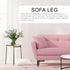 4pcs 8cm Veemoon Matte Black Metal Cabinet Sofa Bed Legs Furniture Support Feet Height for Bathroom Vanity Tea Table Tv