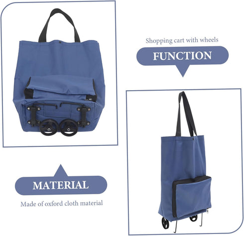 Collapsible Hand Truck with Large Grocery Bag - Portable Dolly for Easy Moving