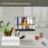 Glass Desktop Whiteboard, Dry Erase Board with Accessories for Office, Keyboard Stand & Organizers, 2 Markers, 1 Eraser
