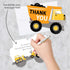 Set 12 Big Dot of Happiness Dig It - Construction Party Zone - Shaped Thank You Cards - Baby Shower or Birthday Party